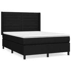 Petromila vidaXL Boxspring posteľ s matracom čierny 140x190 cm látka