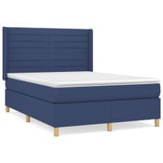 Petromila vidaXL Boxspring posteľ s matracom modrý 140x190 cm látka