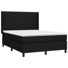 Petromila vidaXL Boxspring posteľ s matracom čierny 140x190 cm látka