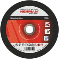 HERMAN Rezný kotúč AS-30 Classic | Na oceľ 180x3,0x22,23mm | bez prelisu | TYP 41