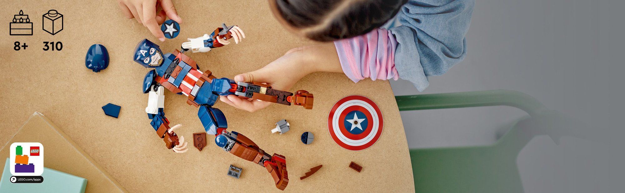 LEGO Marvel 76258 Zostaviteľná figúrka: Captain America