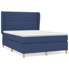 Petromila vidaXL Boxspring posteľ s matracom modrý 140x190 cm látka