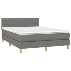 Petromila vidaXL Boxspring posteľ s matracom tmavosivá 140x190 cm látka