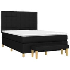 Petromila vidaXL Boxspring posteľ s matracom čierny 140x190 cm látka