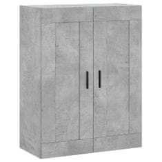 Petromila vidaXL Nástenná skrinka betónová sivá 69,5x34x90 cm kompozitné drevo