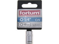 Fortum Hlavica nástrčná 1/4", 10mm, L 25mm