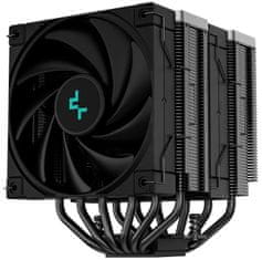 DEEPCOOL chladič AK620 Zero Dark / 2x120mm fan / 6x heatpipes / pre Intel aj AMD / komplet čierny