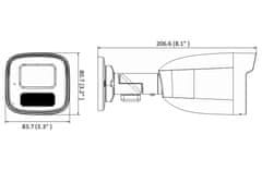 Hikvision HiWatch IP kamera HWI-B480H (C) / Bullet / 8Mpix / objektív 4 mm / H.265 + / krytie IP67 / IR až 50m / kov + plast