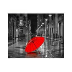 PIPPER. Maľovanie podľa čísiel "Červený dáždnik" 50x40 cm, plátno vypnuté na ráme