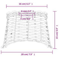 Vidaxl Tienidlo na lampu hnedé Ø20x15 cm prútené