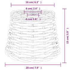 Vidaxl Tienidlo na lampu hnedé Ø20x15 cm prútené