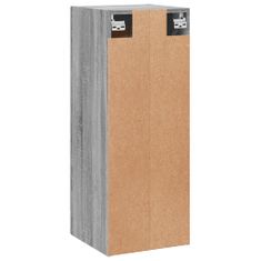 Vidaxl Nástenná skrinka, sivá sonoma 34,5x34x90 cm, kompozitné drevo