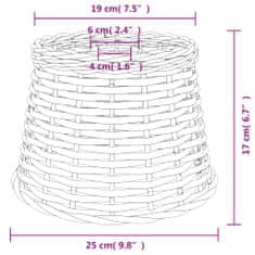 Vidaxl Tienidlo na stropnú lampu biele Ø25x17 cm prútené