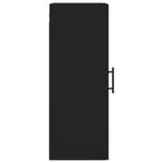 Vidaxl Nástenná skrinka čierna 34,5x34x90 cm kompozitné drevo
