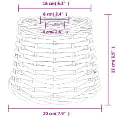 Vidaxl Tienidlo na stropnú lampu biele Ø20x15 cm prútené