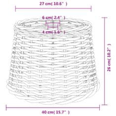 Vidaxl Tienidlo na stropnú lampu biele Ø40x26 cm prútené