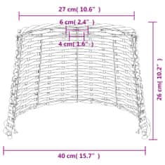 Vidaxl Tienidlo na stropnú lampu biele Ø40x26 cm prútené