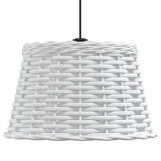 Vidaxl Tienidlo na stropnú lampu biele Ø38x23 cm prútené