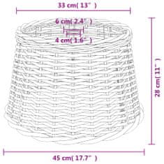 Vidaxl Tienidlo na lampu hnedé Ø45x28 cm prútené