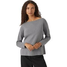 Vero Moda Dámsky sveter VMNANCY 10291712 Medium Grey Melange (Veľkosť S)