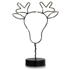 DecoKing LED Svetelná dekorácia Reindeer čierna