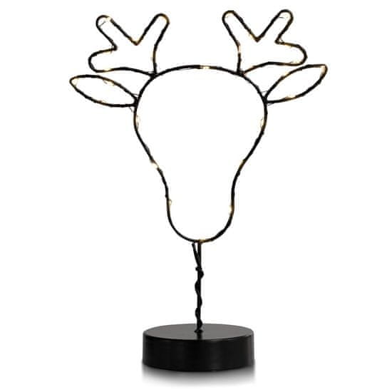 DecoKing LED Svetelná dekorácia Reindeer čierna