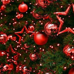 Tutumi Sada vianočných ozdôb BOMBKI 30 ks mix typov červená