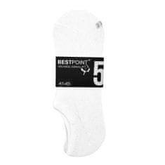 Northix Členkové ponožky bavlnené - biele - 5 -balenie - veľ. 41-45 