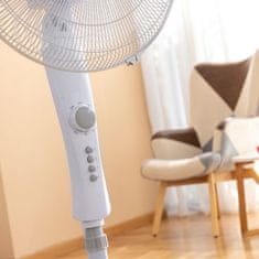 Northix Podlahový ventilátor s AC - 110–138 cm - Časovač - 45 W 