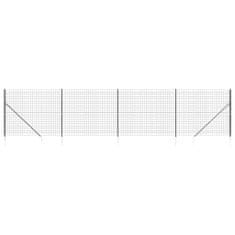 Vidaxl Drôtený plot s kotviacimi hrotmi antracitový 1,8x10 m