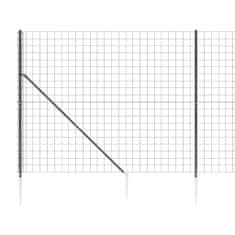 Vidaxl Drôtený plot s kotviacimi hrotmi antracitový 1,8x10 m