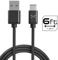 Ghostek Kábel - NRGline USB-C 1,8m , Black (GHOCBL005)