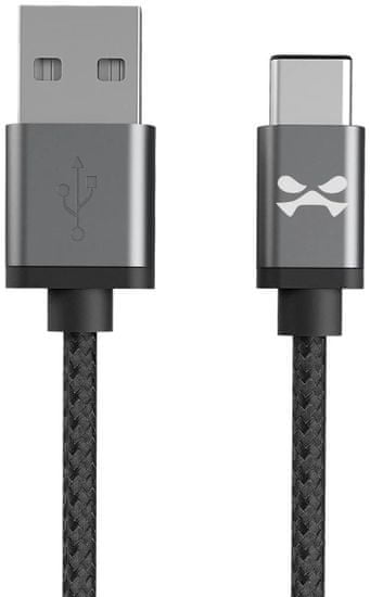 Ghostek Kábel - NRGline USB-C 1,8m , Black/Graphite (GHOCBL008)