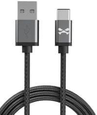 Ghostek Kábel - NRGline USB-C 3m , Black/Graphite (GHOCBL012)