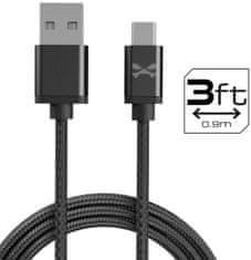 Ghostek Kábel - NRGline Micro USB 0,9m , Black (GHOCBL025)