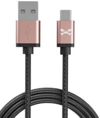 Ghostek Kábel - NRGline Micro USB 0,9m , Black/Rose (GHOCBL027)