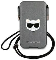 Karl Lagerfeld Púzdro Bag KLHCP12LOPHCHG 6,7" grey hardcase Saffiano Ikonik Choupette Head (KLHCP12LOPHCHG)