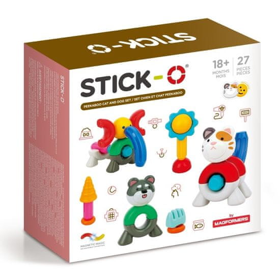 Magformers Stick-O Kočka a pes (Peekaboo cat and dog)