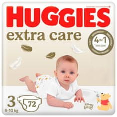 Huggies Extra Care plienky jednorazové 3 (6-10 kg) 72 ks