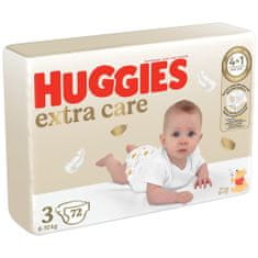 Huggies Extra Care plienky jednorazové 3 (6-10 kg) 72 ks