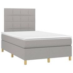 Petromila vidaXL Boxspring posteľ s matracom bledosivá 120x190 cm látka