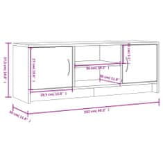 Vidaxl TV skrinka betónová sivá 102x30x37,5 cm kompozitné drevo