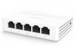 Hikvision switch DS-3E0505D-E/ 5x port/ 10/100 Mbps RJ45 ports/ 1 Gbps/ napájanie 5 VDC, 0.6 A