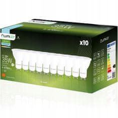 LUMILED 10x LED žiarovka GU10 5W = 35W 470lm 6500K Studená biela 120°