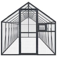 Petromila vidaXL Voliéra antracitová 1,79x8x1,85 m hliník