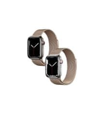 Nuvo Kovový remienok pre Apple Watch 38/40/41mm M/L ružovo zlatý