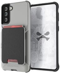 Ghostek Kryt Exec4 Gray Leather Flip Wallet Case for Samsung Galaxy S21 Plus