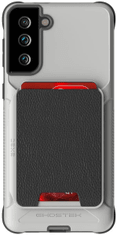 Ghostek Kryt Exec4 Gray Leather Flip Wallet Case for Samsung Galaxy S21 Plus