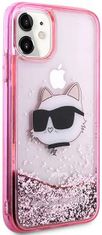 Karl Lagerfeld Kryt iPhone 11 / XR pink hardcase Glitter Choupette Head (KLHCN61LNCHCP)