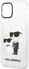 Karl Lagerfeld Kryt iPhone 12 /12 Pro 6,1" transparent hardcase Gliter Karl&Choupette (KLHCP12MHNKCTGT)